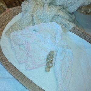 St. Patrick Pink and White Kids Pajama Set